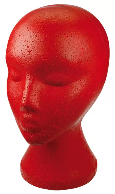 Tête Polyst.Peintur.Rouge Belfi