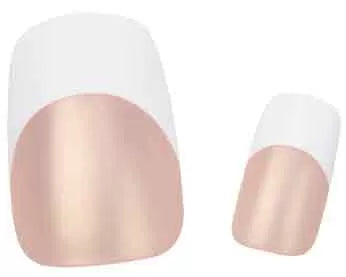 Beige French False Nails 24 Av Glue