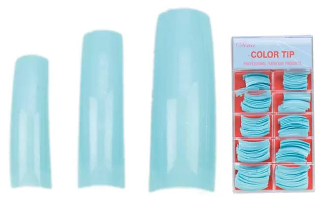 Pro Ariel Assorted Blue False Nails Boxex100
