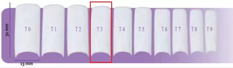 False Nails X50 Capsulpro T3 Luna 11.5X30Mm Natur
