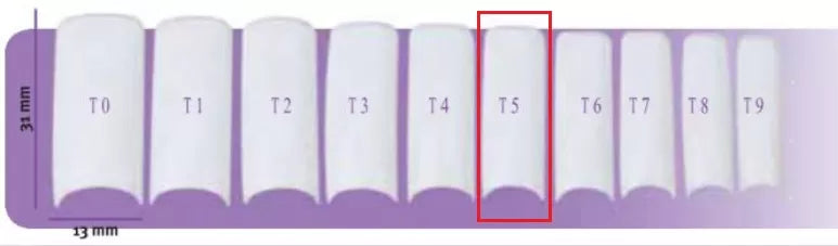 False Nails X50 Capsulpro T5 Luna 10.5X30Mm Natur