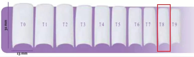 False Nails X50 Capsulpro T8 Luna 8X28Mm Natur