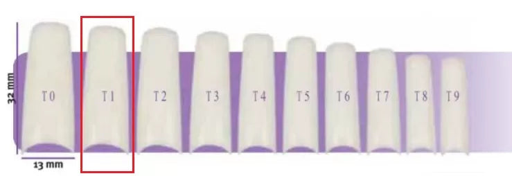 False Nails X50 Capsulpro T1 Aphrodite 12.5X31.0Mm
