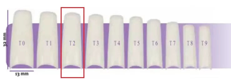 False Nails X50 Capsulpro T2 Aphrodite 12.0X30.5Mm