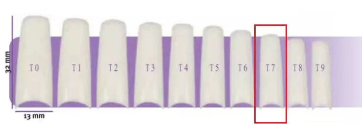 False Nails X50 Capsulpro T7 Aphrodite 9.0X27.5Mm