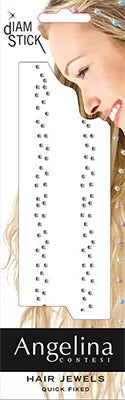 96 Crystal Hair Ornaments (2mm)