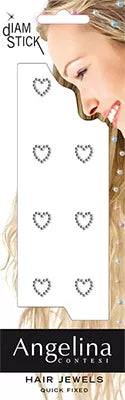 8 Love Crystal Hair Ornaments (2mm)