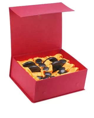 Pebble Spa 16 Pcs Assorted Black