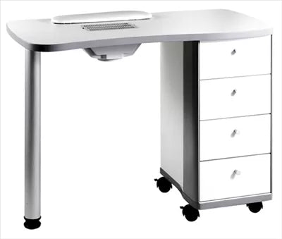 TABLE MANUC-ASPI MADIS-RENO BLANC. 98x48x75