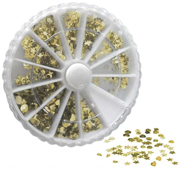 Rhinestone Wheel 12X48 Gold Assorted - IB