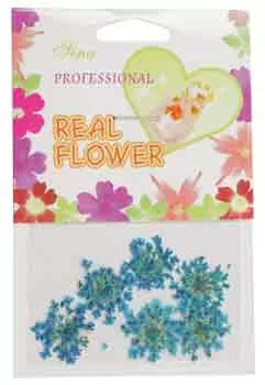 Brown-Yellow Flowers Nail Art - IB
