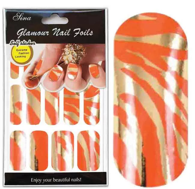 Nail Decor Stick Sheet X15 Orange - IB