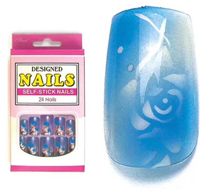 X24 Orkis Azure Blue False Nails - IB