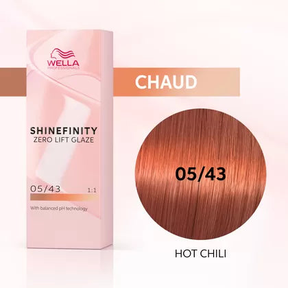 Shinefinity hair color 05/43 hot chili Tub (60 ml)