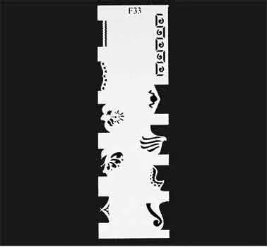 Painted Stencil False Nails X 4 - IB
