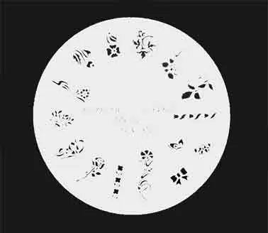 Painted Stencil Fake Nails Sd472 - IB