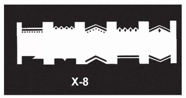 Geometry X8 Fake Nail Painted Stencil - IB